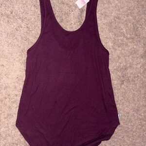 PINK Victoria's Secret Burgundy Sleeveless Tank Top